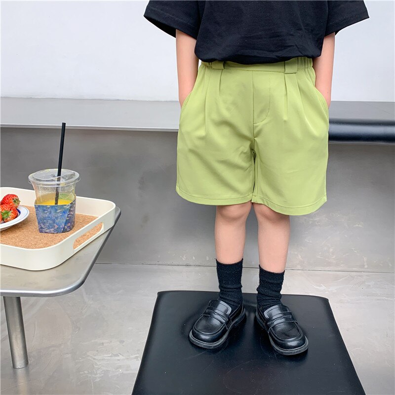 Pantaloncini casual per ragazzi e ragazze estivi 2-7 anni pantaloncini all-match tinta unita per bambini