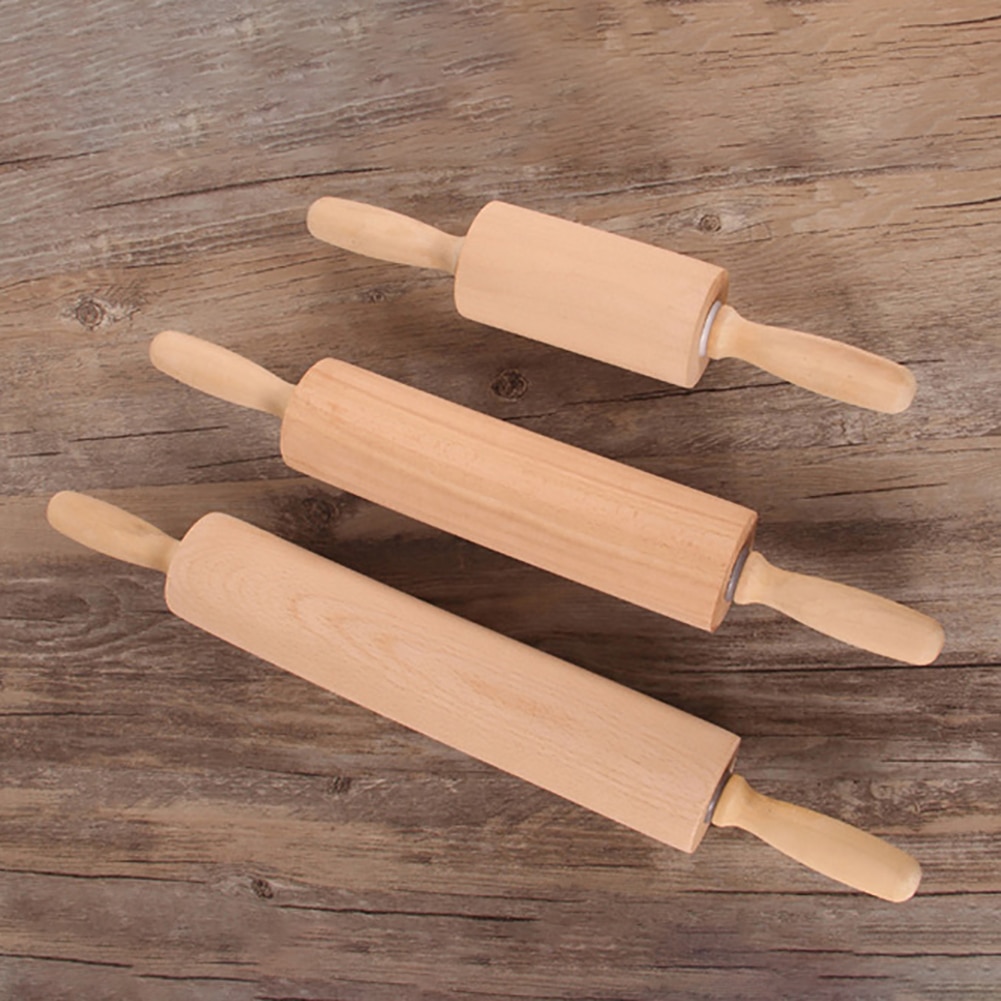 Holz Nicht-Stick Rollen Teig Pastry Pizza Werkzeuge Pasta Cracker Breite Nudeln Backen Backen Rösten Rolling Pin Kleine Gadget