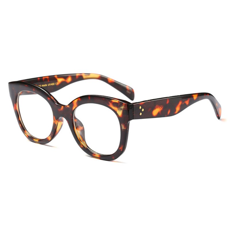 Thick Rim Frame Optical Eyeglasses Full Rim Women Prescription Glasses Frame Female Colorful Spectacles Brand: Leopard