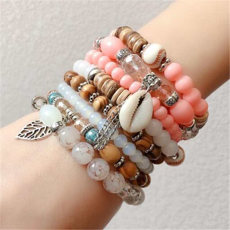 Charm bracelet & bangles for Women Jewelry Original Bracelets Pulseira summer boho 4pcs/set bracelet
