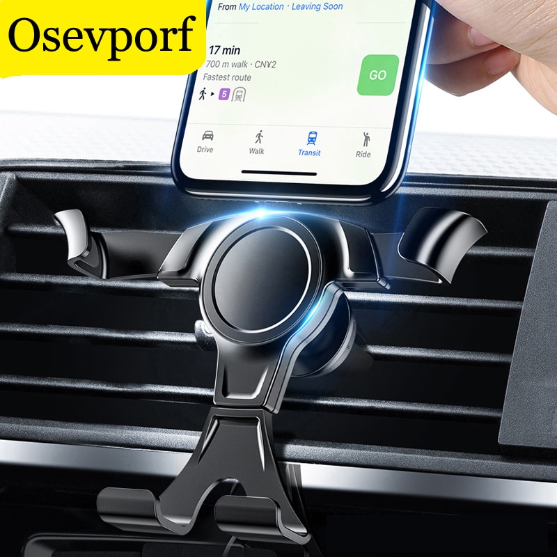 Gravity Car Holder for Phone in Car Ventilation Air Vent Clip Mount Mobile Phone Holder GPS Stand for iPhone 13 12 11 X Samsung