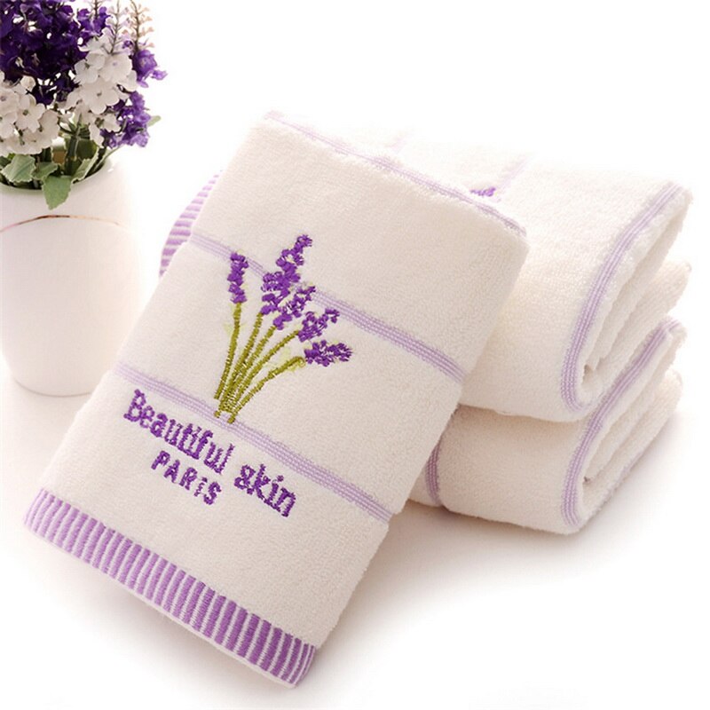 Toalla de baño, toalla para la cara, 100% de lavanda, algodón suave, toalla de belleza, productos de baño, toalla absorbente romántica amantes,: 2