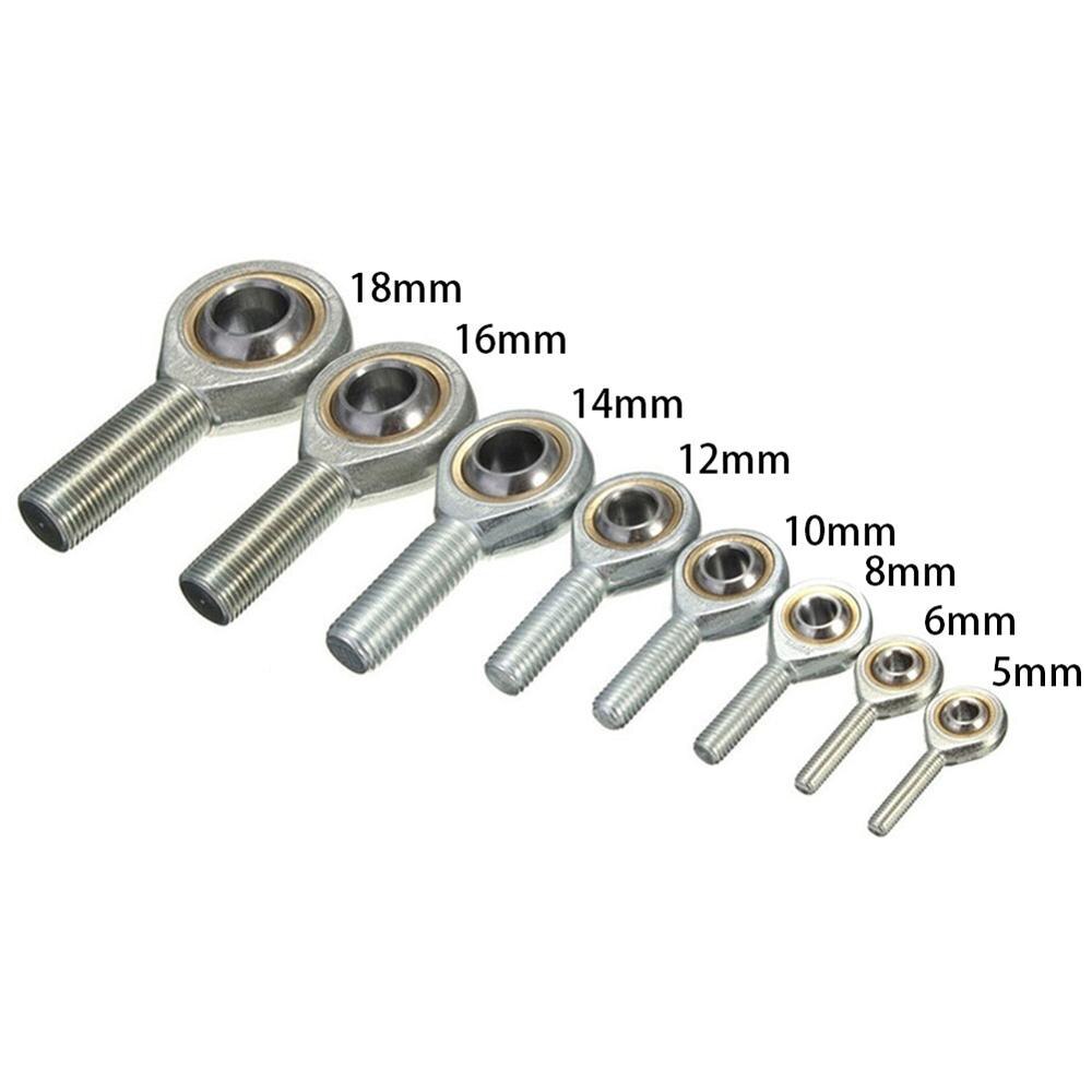 Varilla roscada macho de 6mm-18mm, Unión de extremo, rodamiento liso esférico, aleación de Zinc
