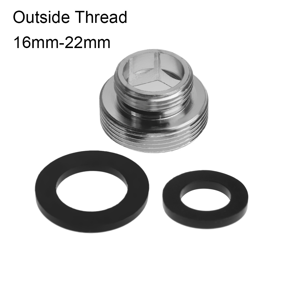 Küche Wasserhahn 16/18/20/22/24/28/mm Bis 22mm mit Unterlegscheibe metall Männlich-weibliche Wasser sparen Adapter Wasserhahn Belüfter Stecker: außen  16mm-22mm