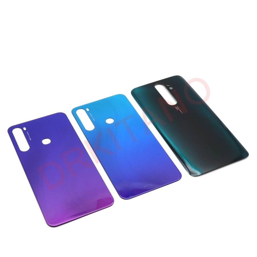 Voltar vidro capa para xiaomi redmi note8 nota 8 pro bateria capa traseira habitação painel da porta substituição + adheisve adesivo m1908c3jh