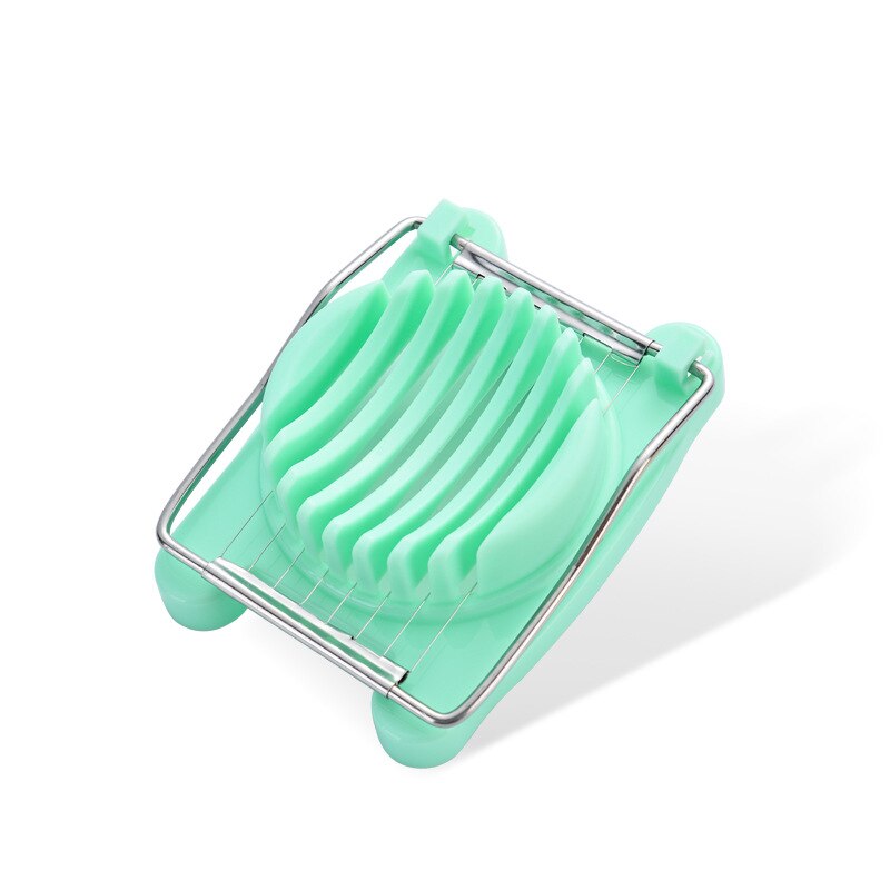 Multifunction Egg Slicers Stainless Steel Wire Egg Slicer Egg Splitter Cut Egg Device Kitchen Egg Tools Petal Shape Egg: Green 1