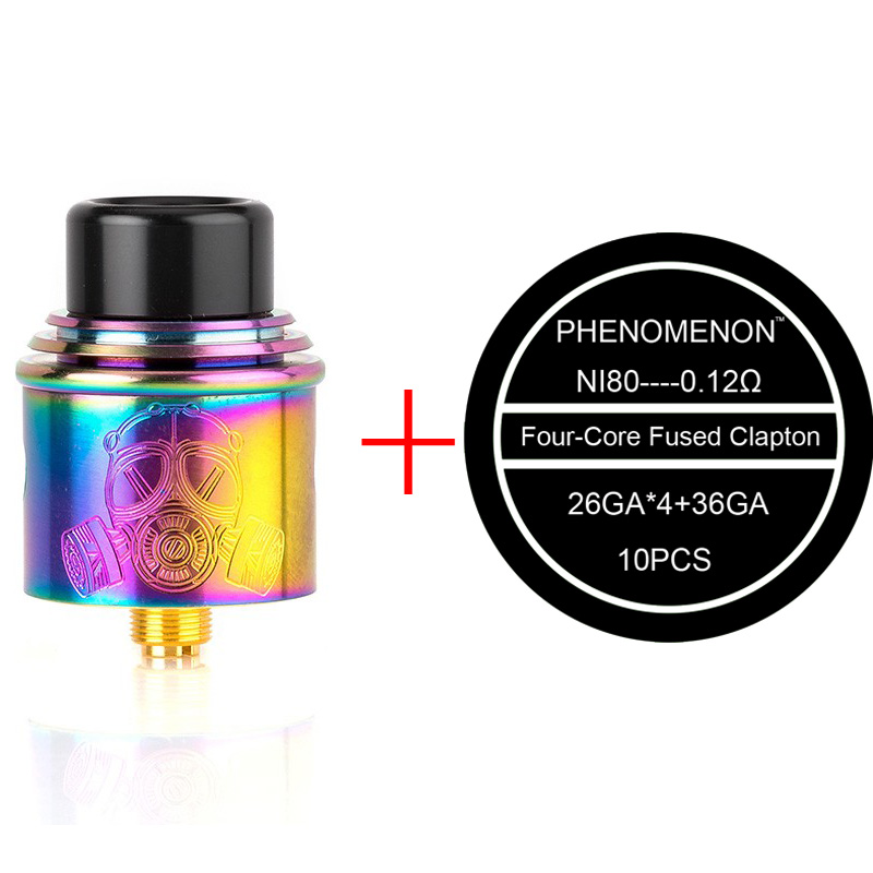 Apocalypse RDA 24mm Rebuildable Dripping Atomizer with BF PIN Atomizador for Squonk Mod Apocalypse GEN 2 RDA: rainbow  Four core