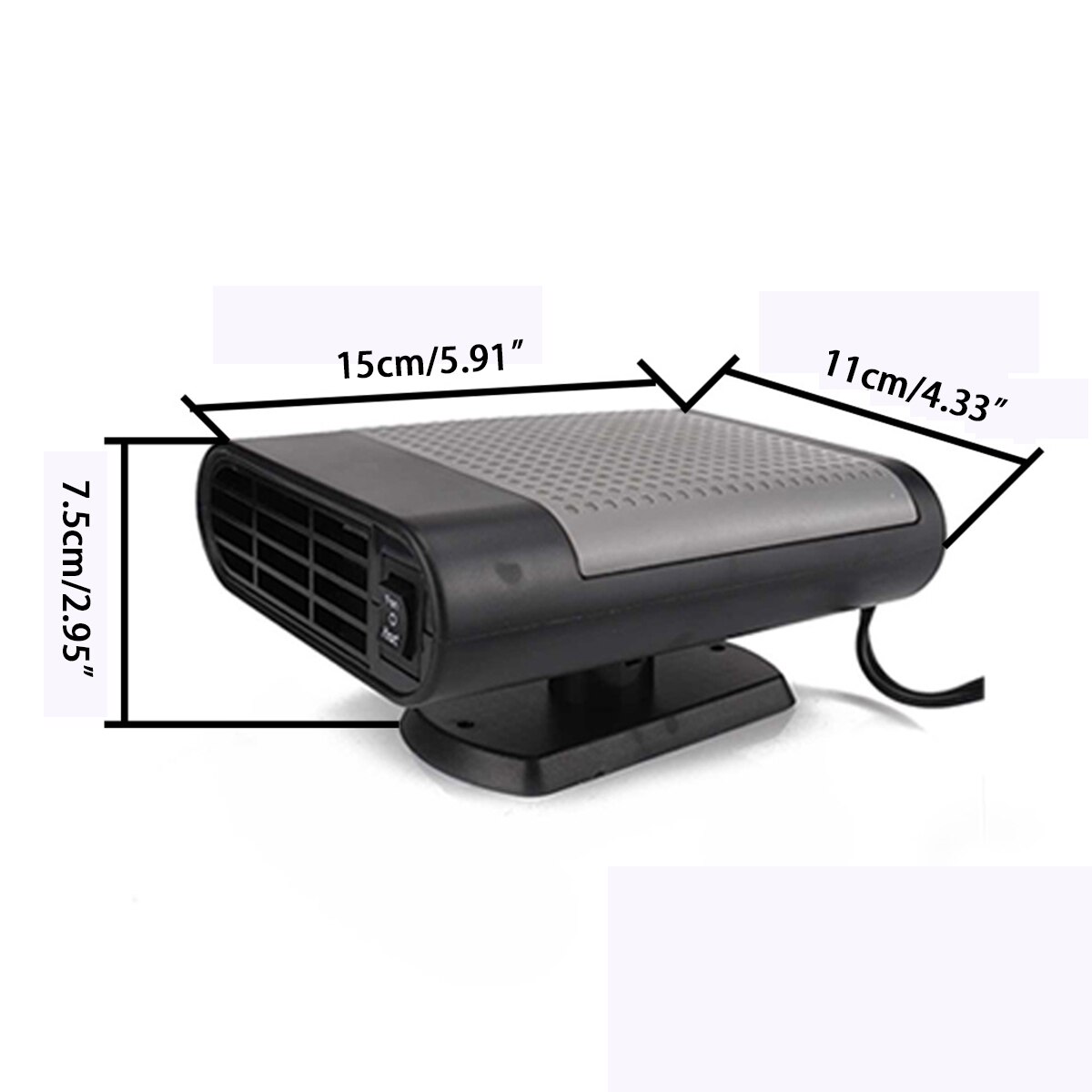 Car Heater 150W 12V Air Heater 2 Speed Adjustable Car Heater Defogging And Defrosting Fan for RV, Motorhome Trailer, Trucks