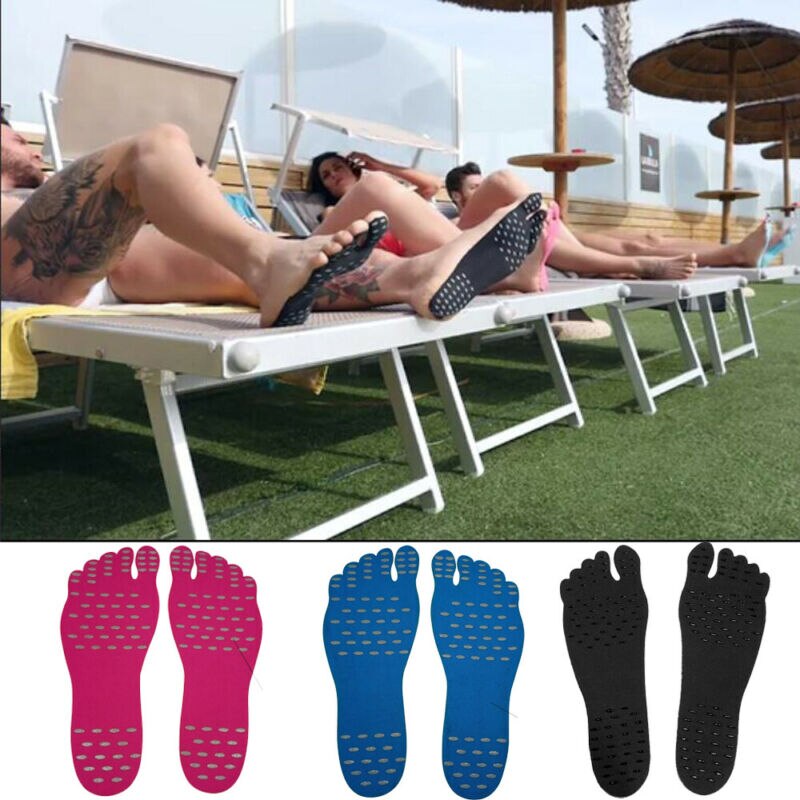 Plantilla invisible antideslizante para la playa, etiqueta para exterior, zapatos, Pearse en las suelas, almohadillas adhesivas de Yoga para los pies, Nakefit Unisex