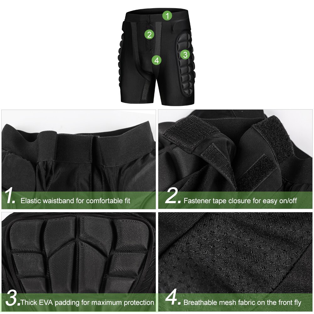 Hofte rumpe beskyttelse polstret shorts rustning hofte beskyttelse shorts pute for snowboard skøyter ski ride shorts
