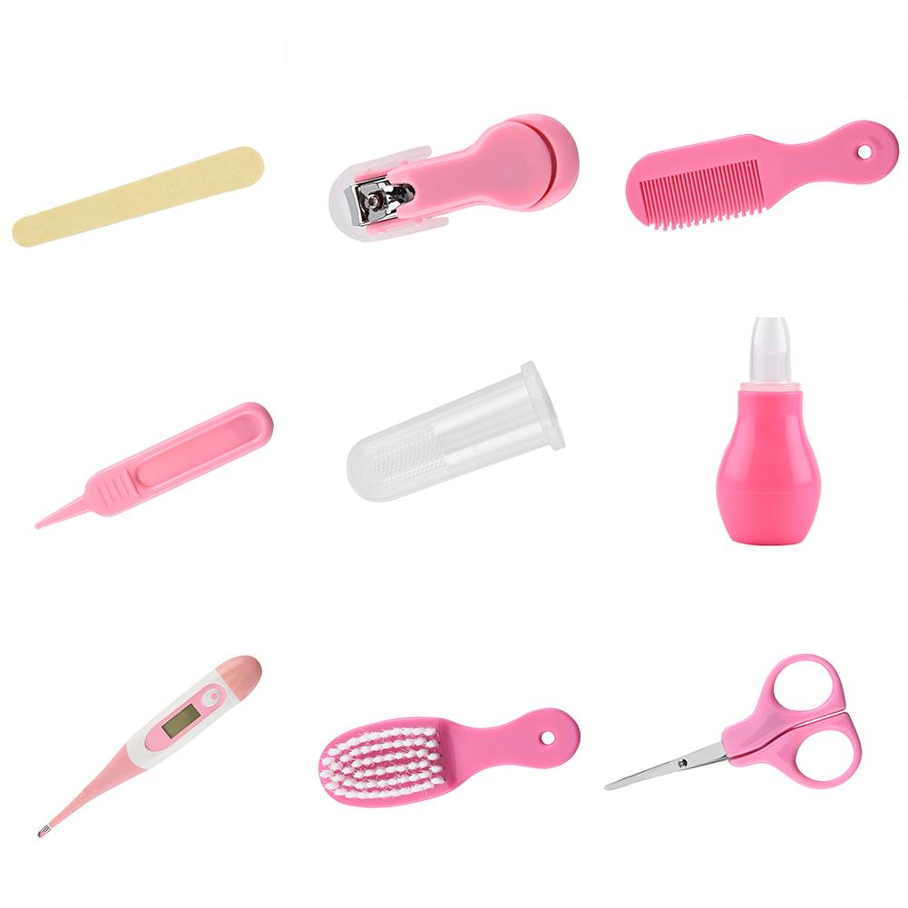 8 Stks/set Baby Gezondheidszorg Kit Draagbare Pasgeboren Baby Grooming Kit Nail Clipper Schaar Haar Borstel Kam Veiligheid Zorg Set