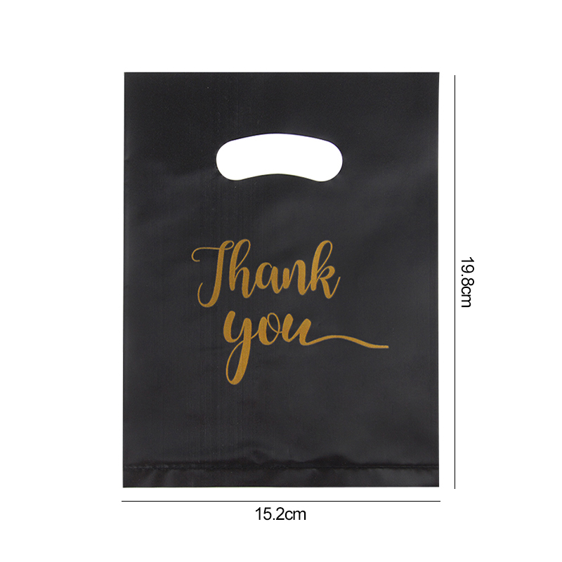 50/100pcs Thank You Bags Wedding Candy Biscuit Packaging Plastic Bag Birthday Party For Guests Small Business Supplies: Deep Sapphire / 13x8x15cm