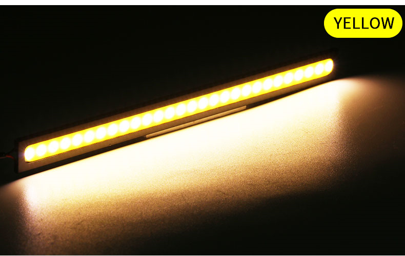 4x Universeel Voertuig Led Strip 17Cm Cob Auto Led Strip Voor Auto Drl Dagrijlicht Externe Waterdichte Styling 12V Led Bar: 8000k wit blauw