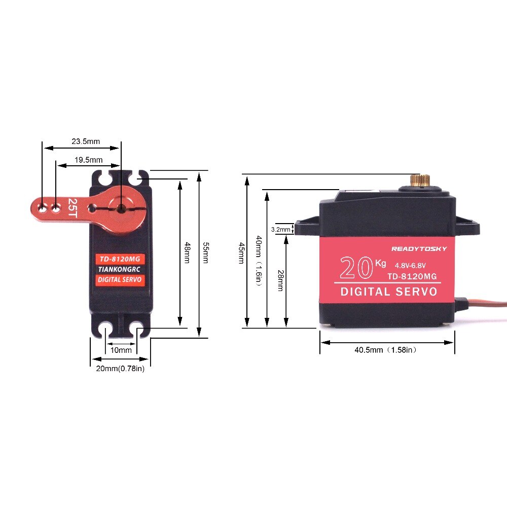 20/25/30KG 35KG 25T Wasserdichte Metall Getriebe Digital Servo Für RC Modelle 180/270/360 Grad aluminium Meta Für RC Auto Crawler