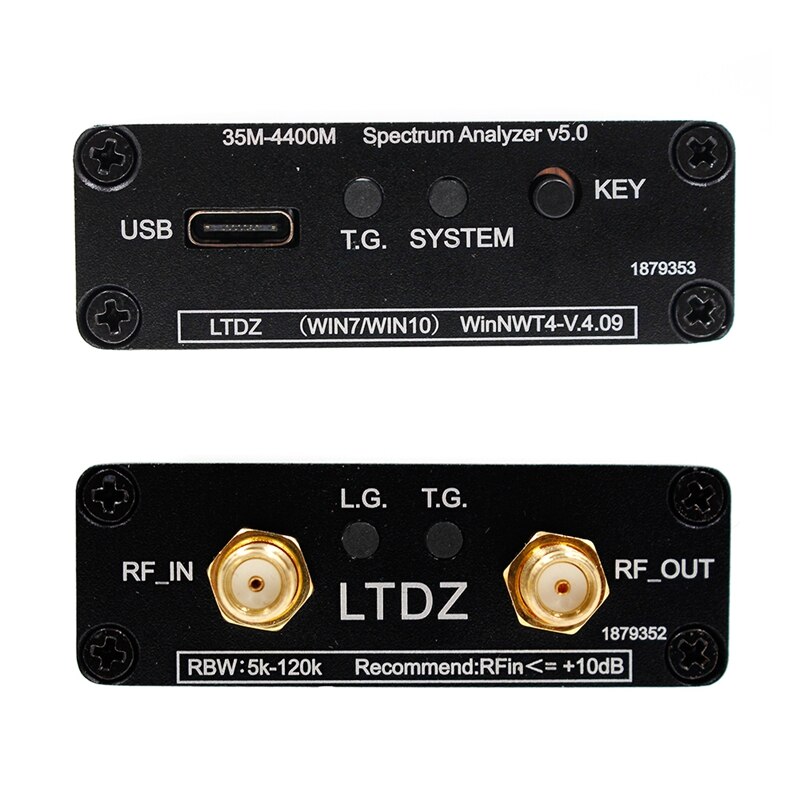 Analyseur de spectre USB LTDZ 35-4400M, Source de Signal avec Module de suivi, outil d&#39;analyse du domaine de fréquence RF avec coque