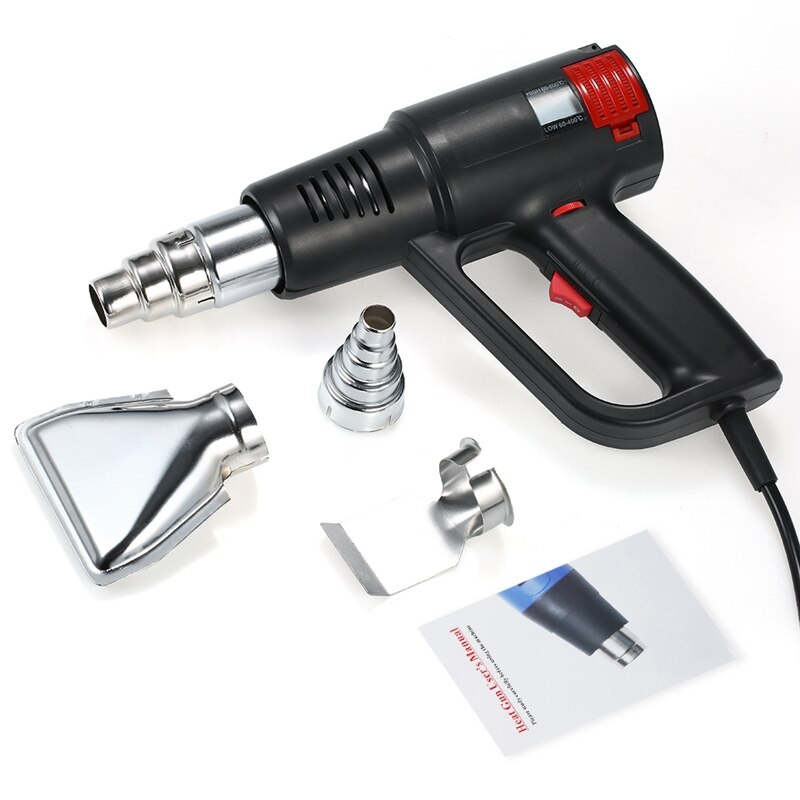 2000w industriële luchtgereedschappen lcd digitale temperatuurgeregelde warmteblazer elektrisch instelbare temperatuur warmtegereedschap eu-stekker