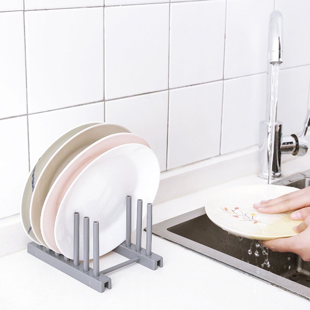 Fowecelt Dish Drainer Tray Kitchen Accessories Organizer and Storage Dish Drying Rack Plate Cups Stand Holder Shelf