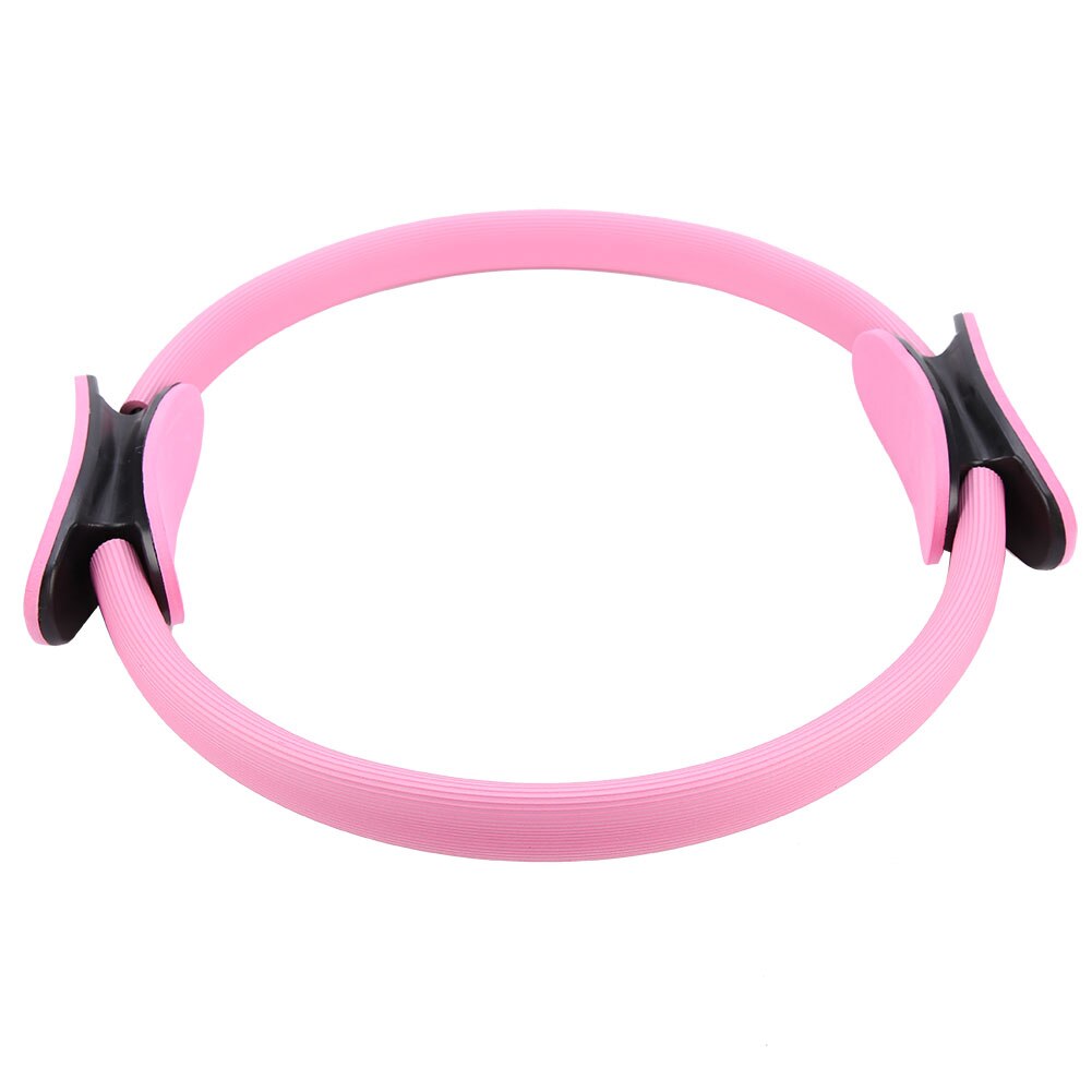 Yoga Pilates Ring - Dual Grip Resistance Circle for Thighs & Legs - Fitness Exercise Equipment: Pink