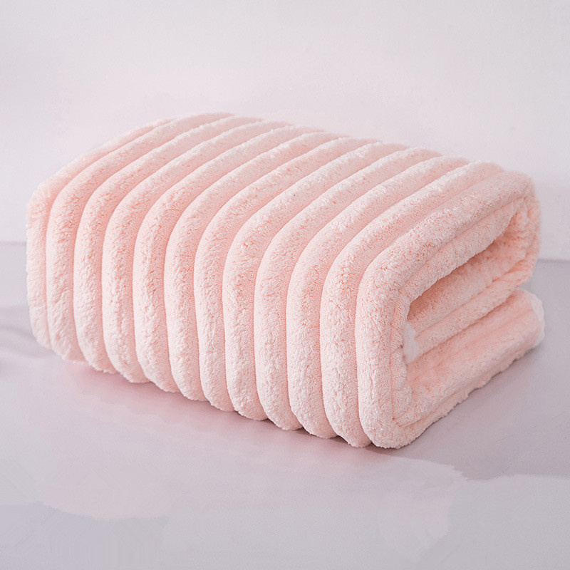 Toalla de baño agrandada y engrosada, adecuada para mujeres, se puede envolver en toallas absorbentes de algodón, pareja, coral adulto: XS / Negro