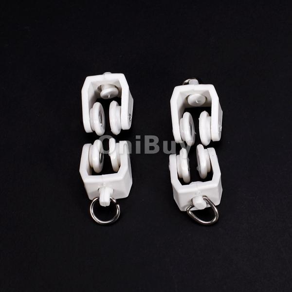 10pcs Plastic Curtain Track Runners Rail Runners with Eyelet