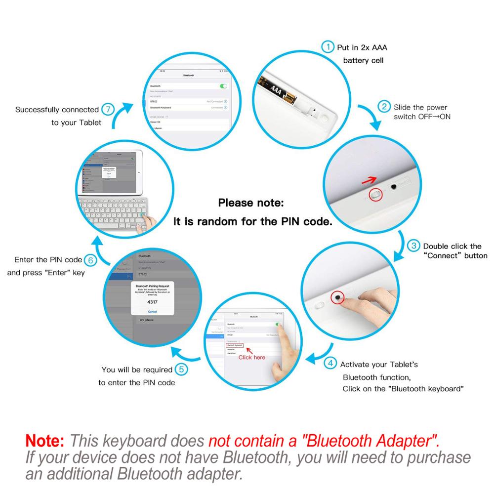 Multi-Lingual Universal Wireless Bluetooth Keyboard Ultra Slanke Draadloze Toetsenbord Compatibel Voor Ios Ipad Android Tabletten Windows