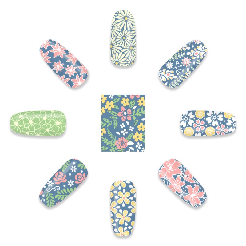 Nicole Dagboek Rechthoek Nail Art Stempelen Platen Rvs Overdruk Feestelijke Diy Poolse Nail Stempel Stencil