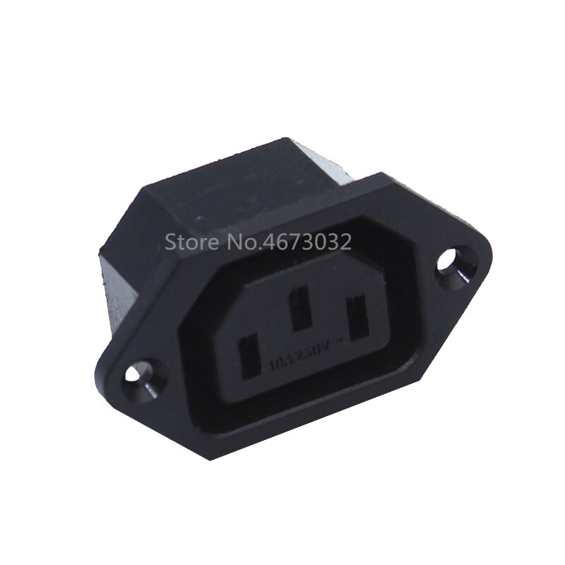 1 stk 250 vak 3 pin iec 320 c14 inngangskontakt plugg stikkontakt med rød lampe vippebryter 10a sikring holder stikkontakt