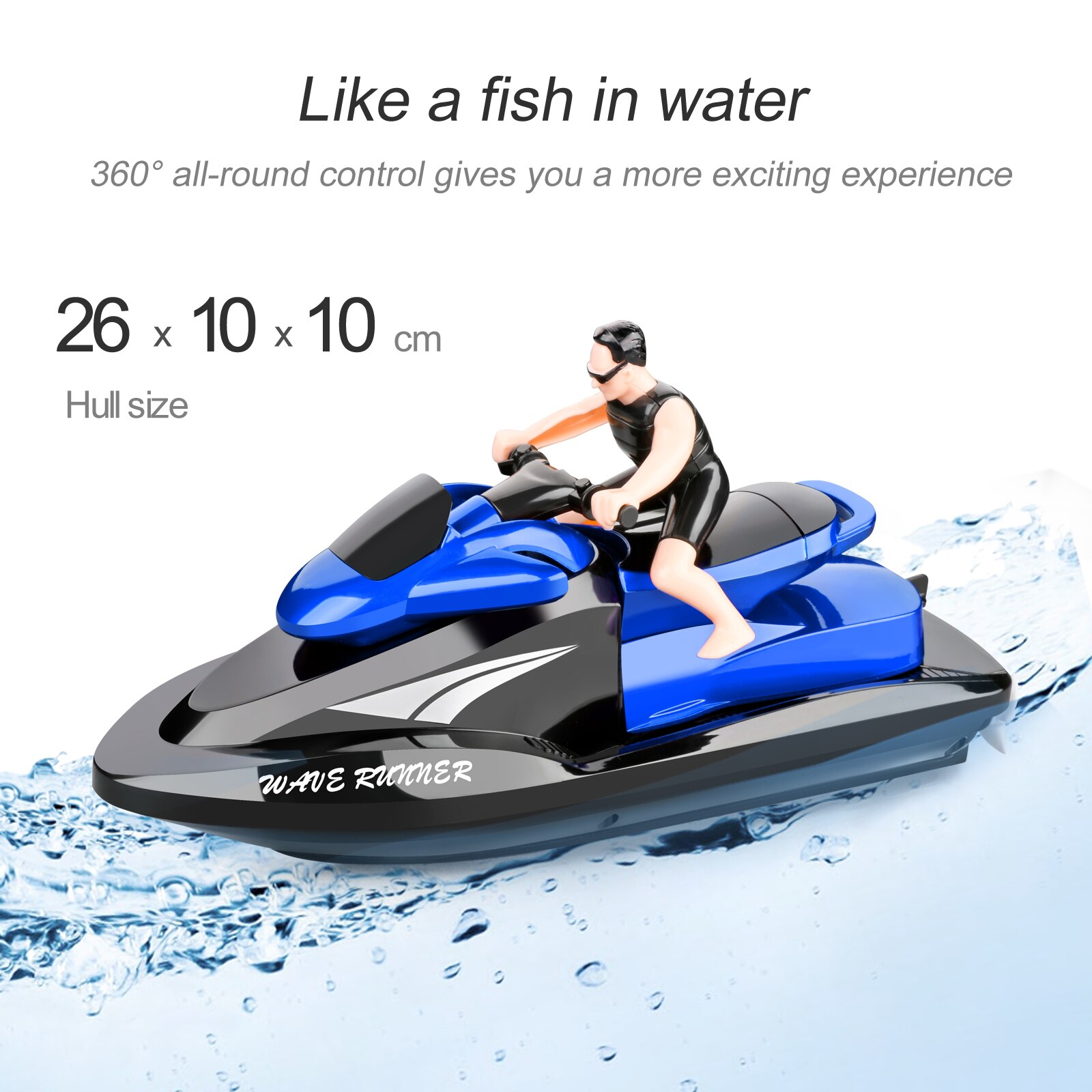 RC Speed Boat 2.4GHz Remote Control Motor Boat Speedboat Rivers And Lakes Water Toys For Pools Lakes Boys