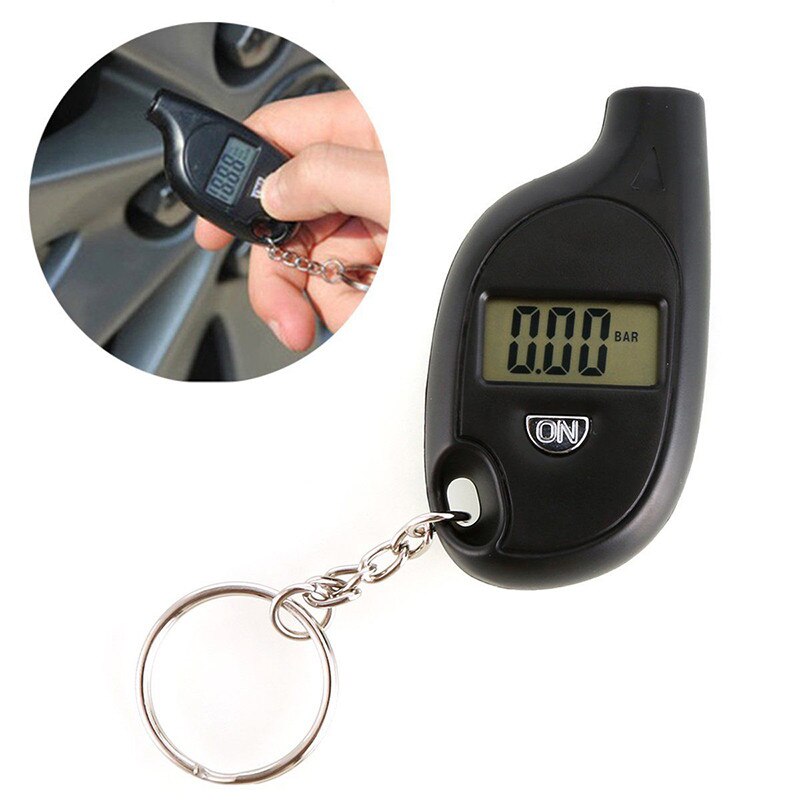 Portable High Accuracy Motor Truck Car Tyre Air Pressure Testing Gauge Meter LCD Digital Display Key Chain Auto Car Test Tool