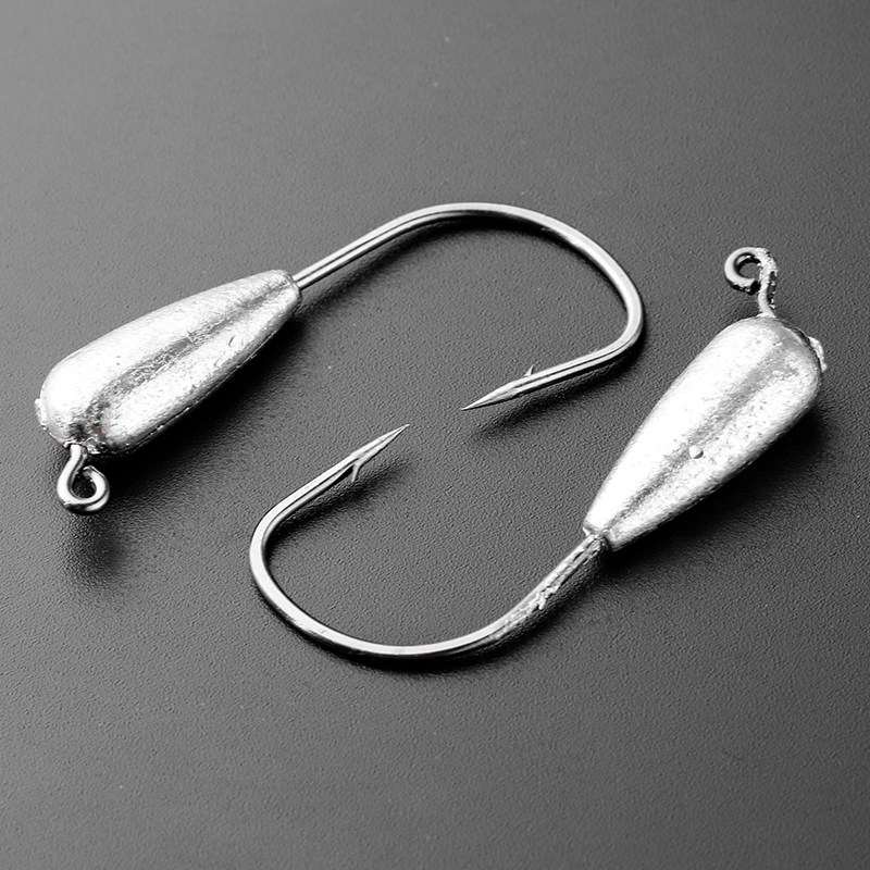 JOHNCOO Fishing Jigs Head Hooks Tube Jig Heads Hooks Water Saltwater Freshwater Fishing Bait Lures Jig for Bass