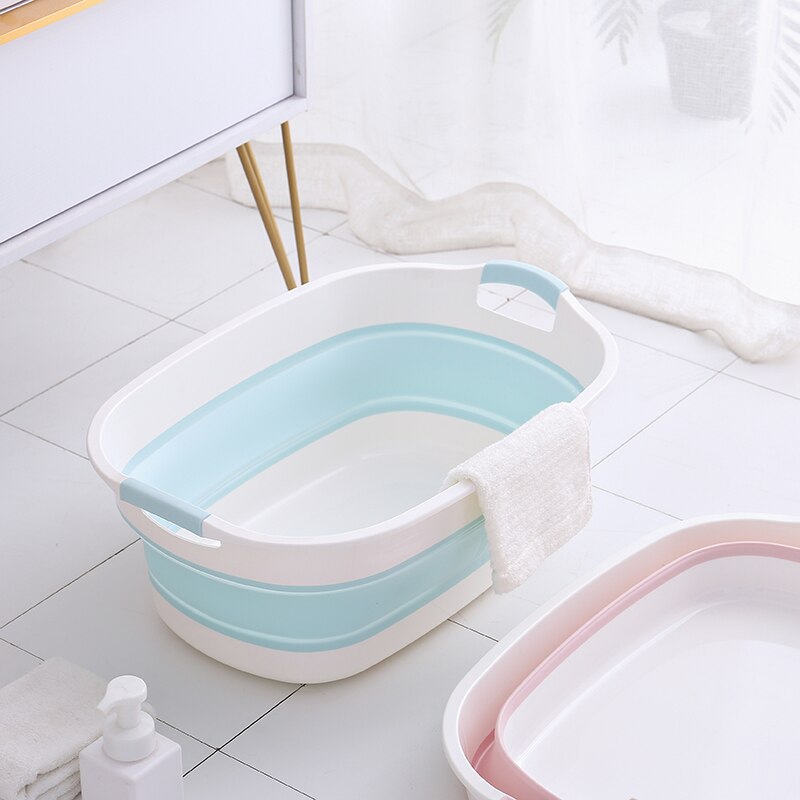 Baby Shower Protable Bath Tub Folding Baby Shower Bathtub Portable Pet Bath Tubs Safety Security Bath Accessories Storage Basket