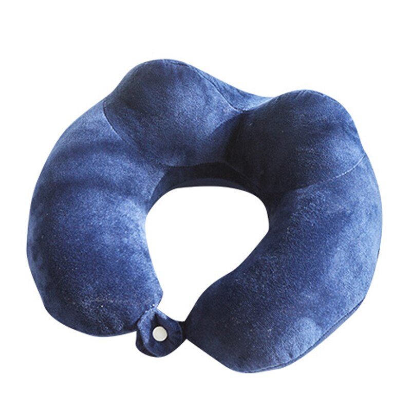 Reisen Kopfkissen Pro Flugzeug Wagen Sekretariat Super Leicht tragbar Plüsch- U geformt Nacken Kopfkissen Schlaf mit Nein Nacken Schmerzen Pro Heimat: Blau