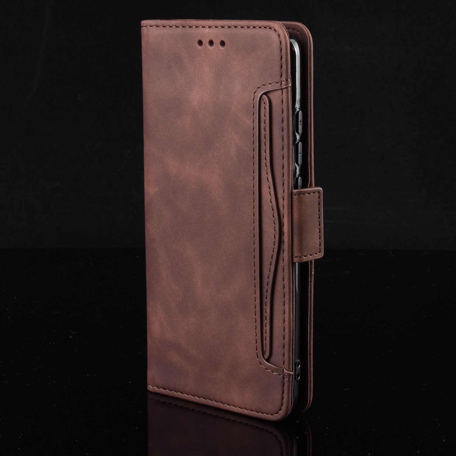 Oppo Vinden X2 Lite Wallet Case Luxe Flip Lederen Cover Voor Oppo Vinden X2 Lite Multi Card Slots Case: Brown