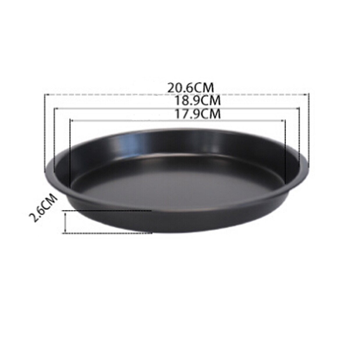 Inch Carbon Staal Pizza Mold Non-stick Ronde Bakplaat Oven En Vaatwasser Veilig Pizza Pan: black 8 inch