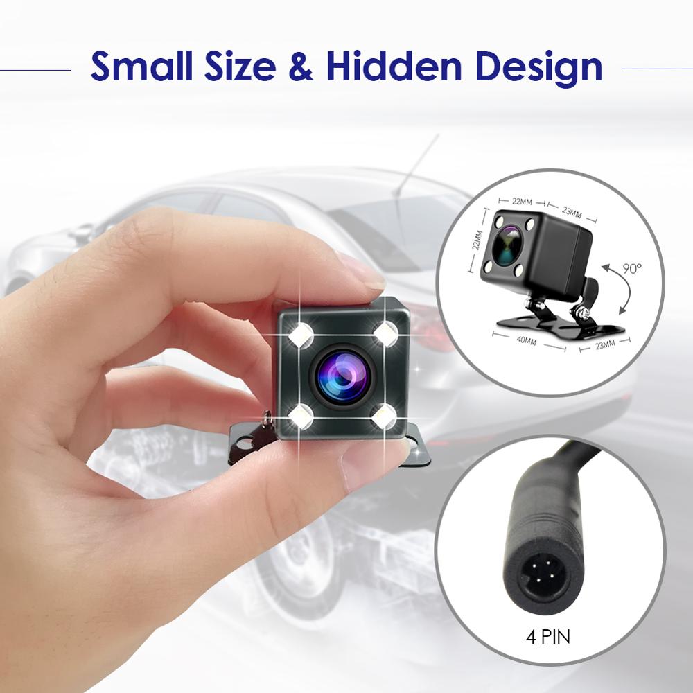 AZDOME 2.5mm Car Rear View Camera Jack Port Video Port LED Night Vision Waterproof backup camera For GS63H M06 M02 A305 dash cam