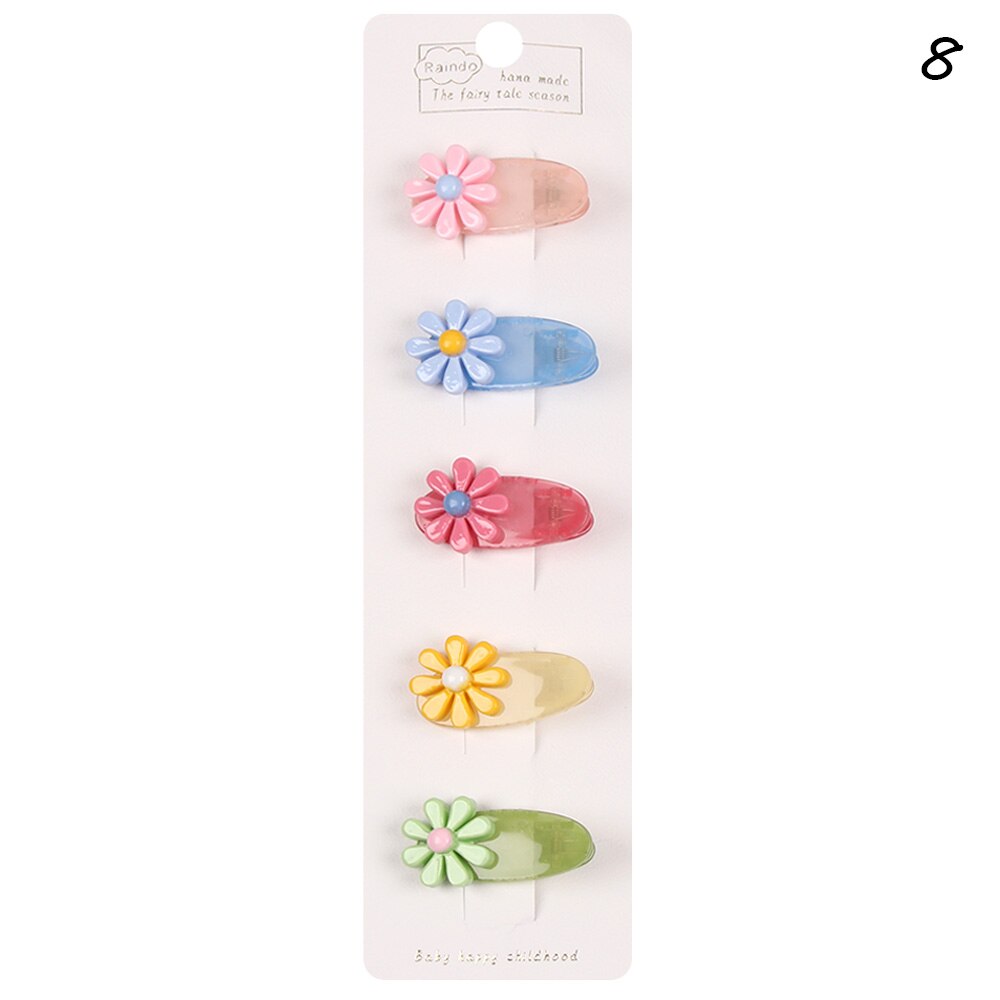 5 Pcs Baby Meisjes Mooie Fruit Sequin Haar Clips Prinses Glanzende Kleurrijke Haarspelden Haarspeldjes Leuke Zoete Hoofddeksels Haar Accessoires