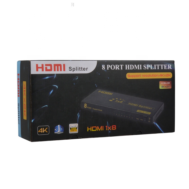 HDMI Splitter 1 In 8 Out HDMI Splitter Amplifier HDCP 1080P 4K Dual Display For HDTV DVD PS3 Xbox