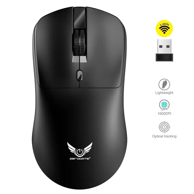 2.4G Wireless Mouse Gaming Mouse Ergonomic Mice 800-1200-1600 DPI Mouse Rechargeable Office Mice for PC Laptop Macbook Pro: WHITE