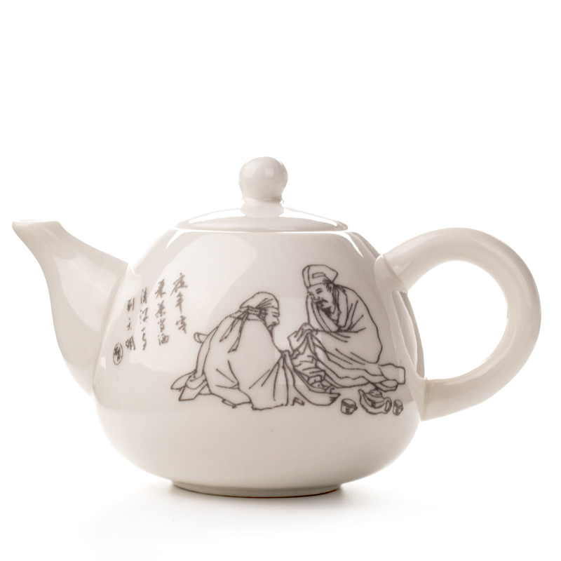 Keramik Teekannen Yixing Teekanne Weiß Porzellan Tee Setzt Chinesische teekanne Einzigartige Wasserkocher Kung Fu Teaset Infuser China Tee Tassen D001: 7