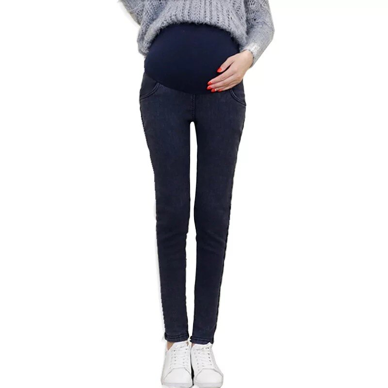 Moederschap Denim Broek Silm Klassieke Stijl Zwangerschap Jeans voor Zwangere Vrouwen Mode Moederschap Kleding Plus Size ML XL XXL 3XL