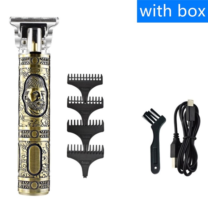 Barber Rechargeable Hair Trimmer Haircut Titanium Steel T Blade Hair Clipper Beard Trimmer Hair Cutting Machine