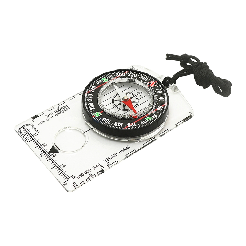 50LC Transparent Lensatic Compass Hiking Climbing Adventure Compass Tool for Explorer