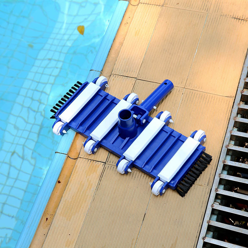 Hard Plastic Professionele Flexibele Zwembad Vacuüm Met Side Borstel Wielen Visvijver Zwembad Schoonmaken Tool Pool Cleaner