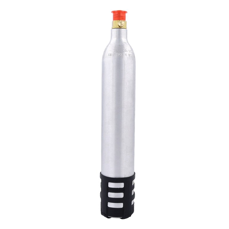 Botella de Soda rellenable de 0,6l, repuesto, cilindro de CO2 reutilizable, accesorio para máquinas de Soda: black   silver