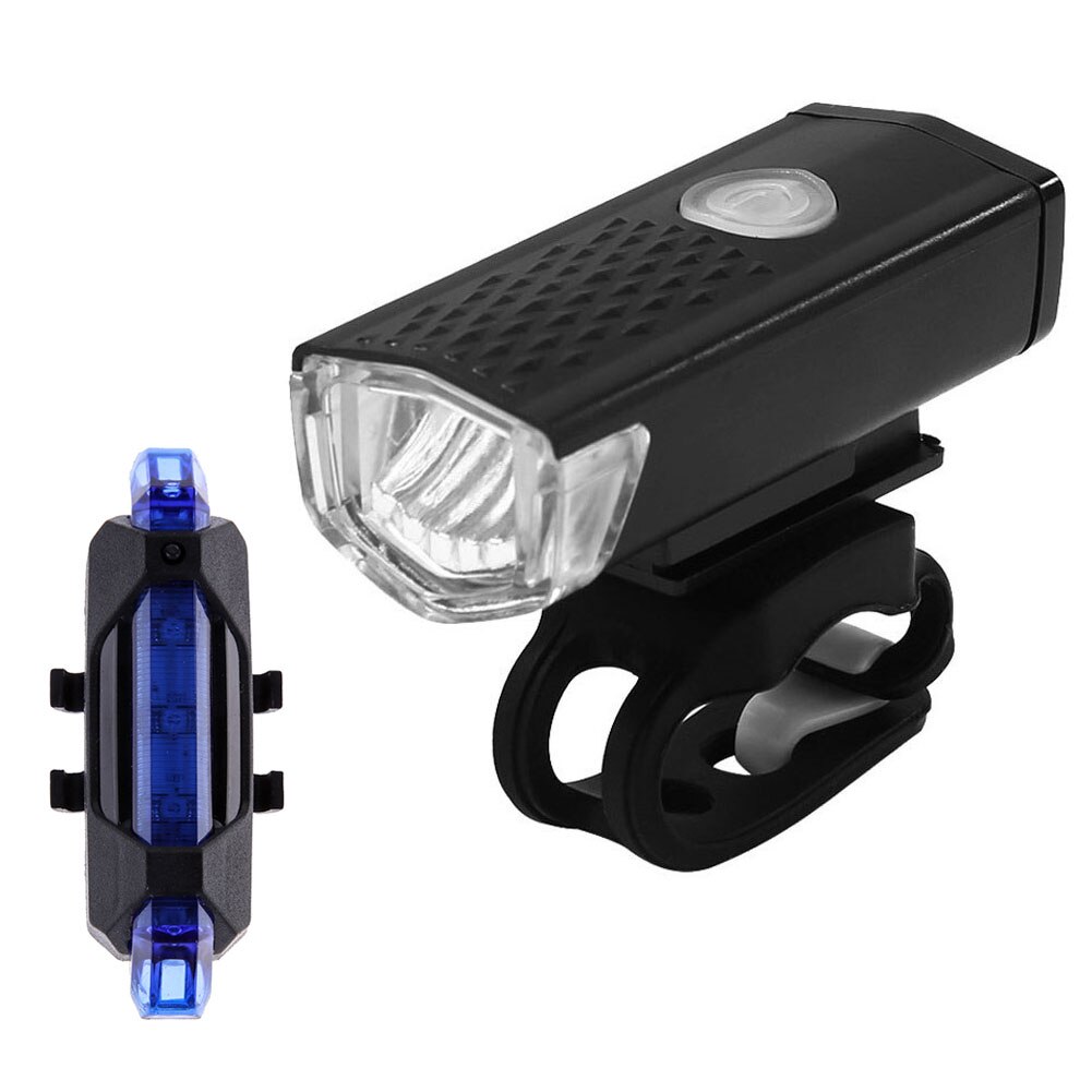 Fiets Light Led Usb Oplaadbare Fiets Koplamp Set Waterdichte Mtb Bike Front Achterlichten Lamp Night Veiligheidswaarschuwing Zaklamp: Type D