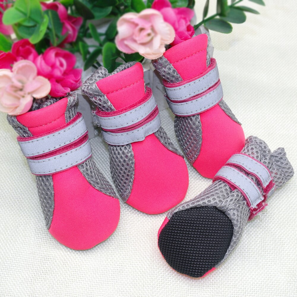 Chaussures pour petits chiens Chihuahua Yorkshire | 4 pièces, chaussures pour chiots, bottes réfléchissants et antidérapantes, chaussettes pour animaux domestiques