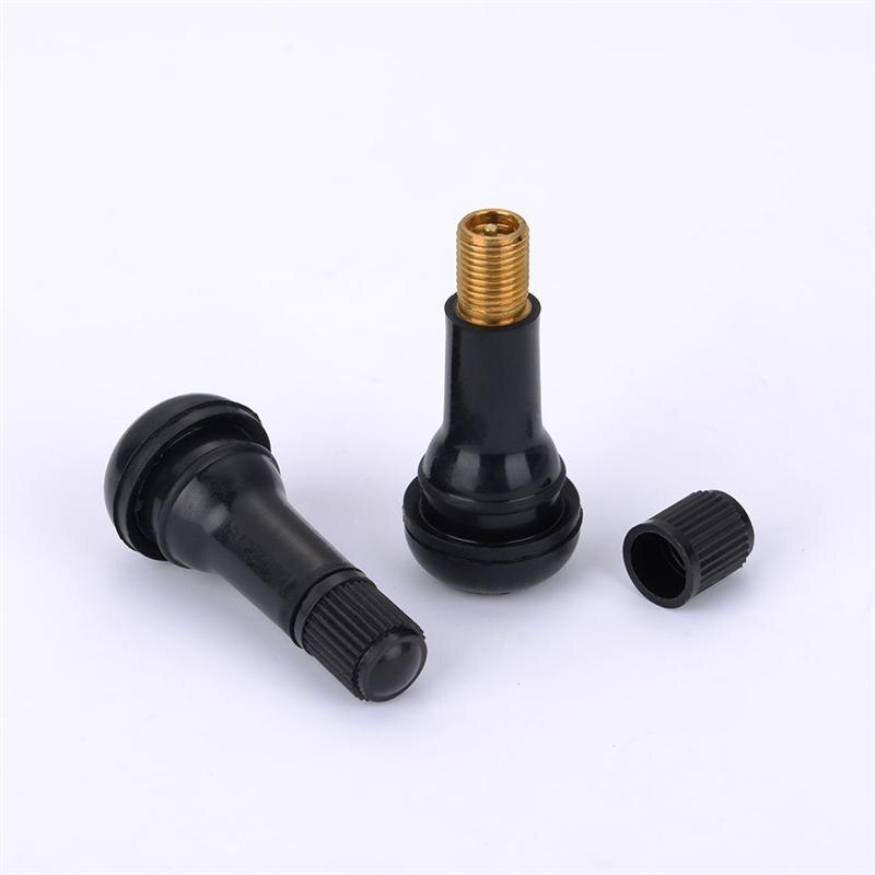 1 Set TR-413 Zwart Rubber Snap-In Auto Tubeless Klepstelen Wiel Band Ventiel Stengels Auto Cap voor Auto