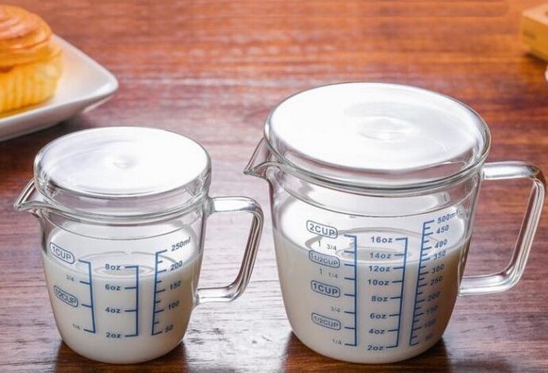 Heat-resistant glass measuring milk cup microwave heating espresso measuring cup baking kitchen scales measure cup