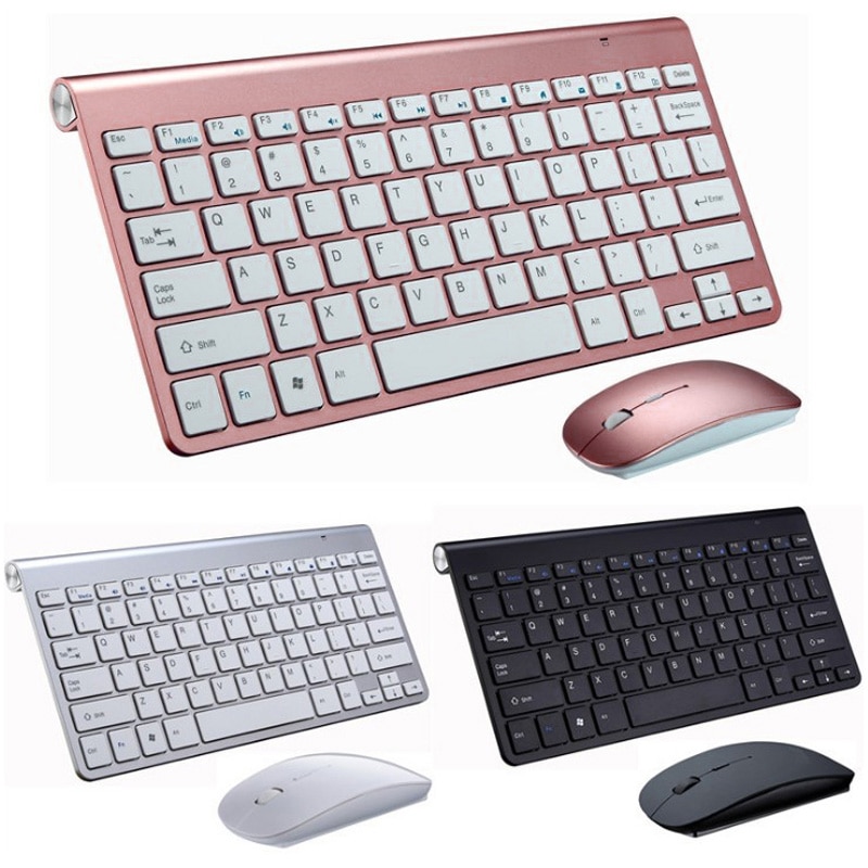 Teclado inalámbrico de 2,4G con ratón, Mini teclado Multimedia, conjunto de ratón para portátil, Mac, escritorio, PC, TV, suministros de oficina