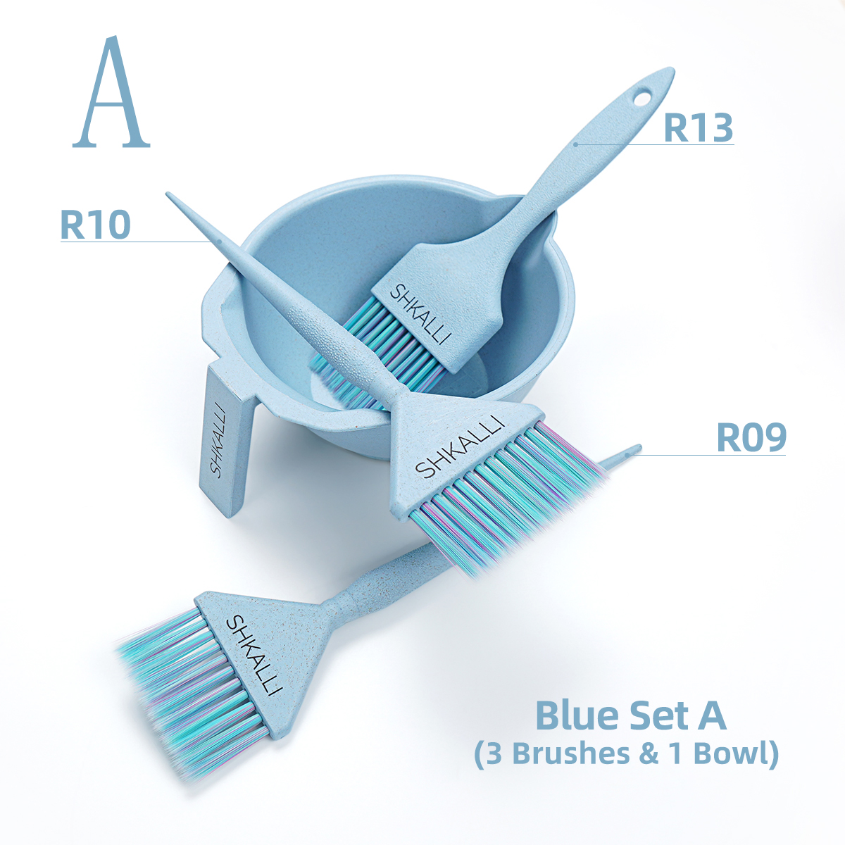 Kit de coloration des cheveux Balayage avec ensemble de pinceaux, bol de embau, de coiffure et outils de coiffage idéaux pour les stylistes: Rouge